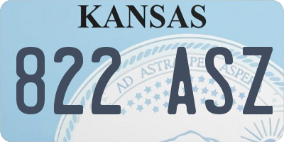 KS license plate 822ASZ