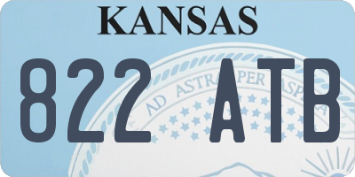 KS license plate 822ATB