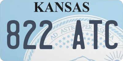 KS license plate 822ATC
