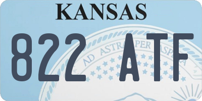 KS license plate 822ATF