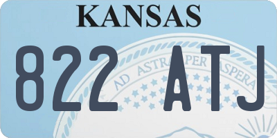 KS license plate 822ATJ