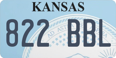 KS license plate 822BBL