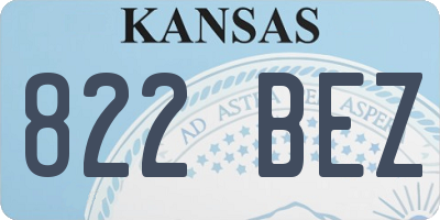 KS license plate 822BEZ