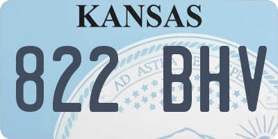 KS license plate 822BHV