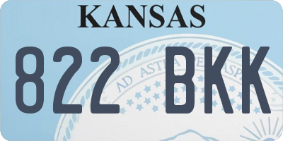 KS license plate 822BKK