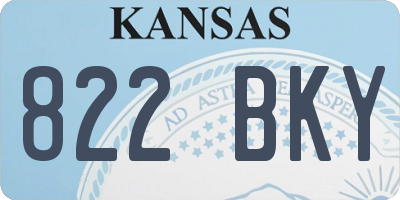 KS license plate 822BKY