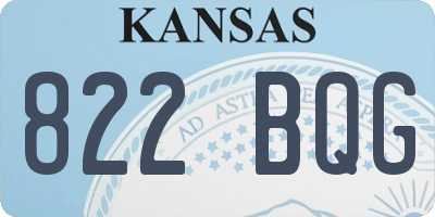 KS license plate 822BQG