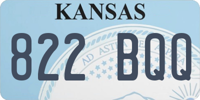 KS license plate 822BQQ