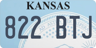 KS license plate 822BTJ