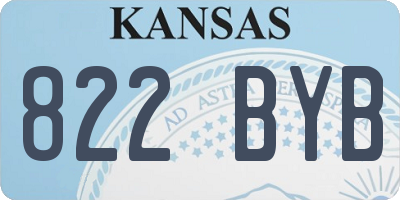 KS license plate 822BYB