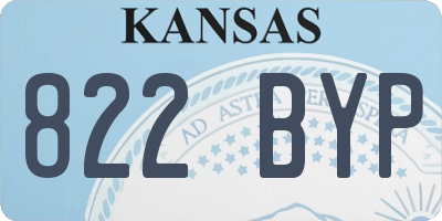 KS license plate 822BYP