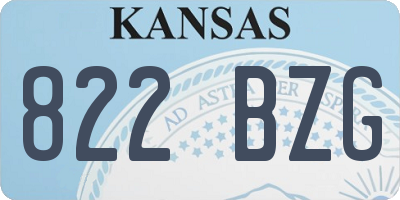 KS license plate 822BZG