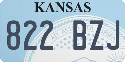 KS license plate 822BZJ
