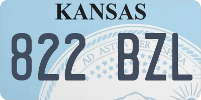 KS license plate 822BZL