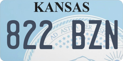 KS license plate 822BZN