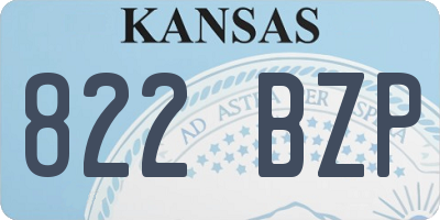 KS license plate 822BZP