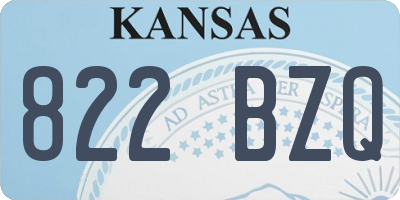 KS license plate 822BZQ