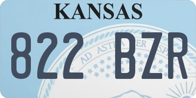 KS license plate 822BZR