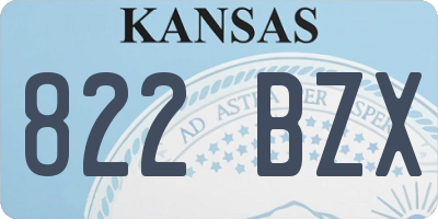 KS license plate 822BZX