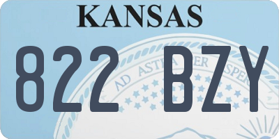 KS license plate 822BZY