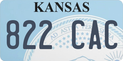 KS license plate 822CAC