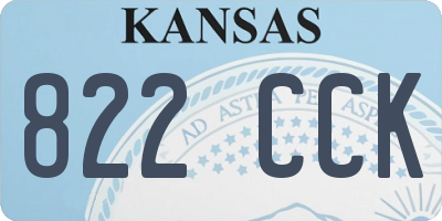 KS license plate 822CCK