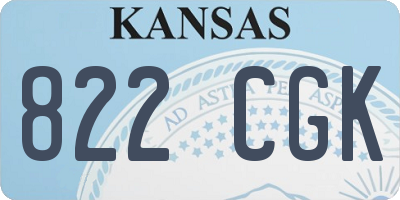 KS license plate 822CGK