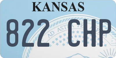 KS license plate 822CHP