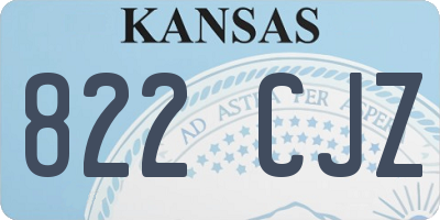KS license plate 822CJZ