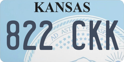 KS license plate 822CKK
