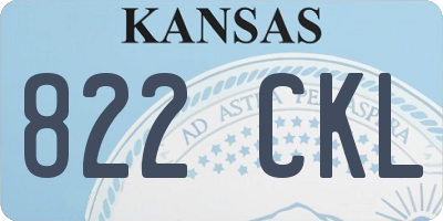 KS license plate 822CKL