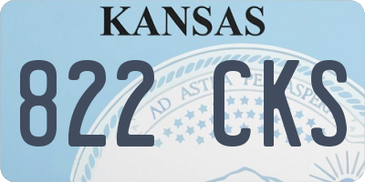 KS license plate 822CKS