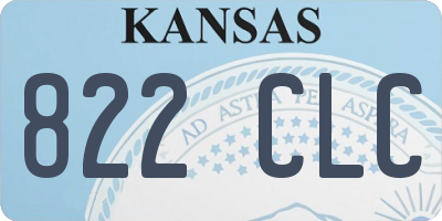 KS license plate 822CLC