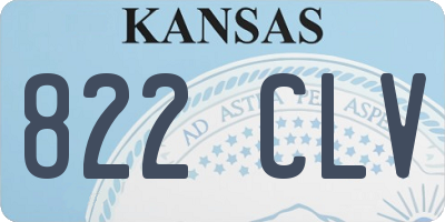 KS license plate 822CLV