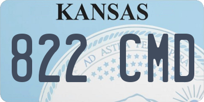KS license plate 822CMD