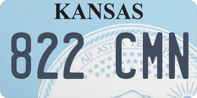 KS license plate 822CMN