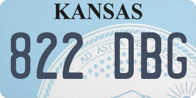 KS license plate 822DBG