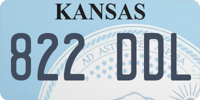 KS license plate 822DDL