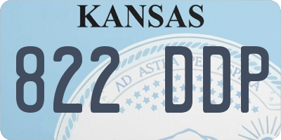 KS license plate 822DDP