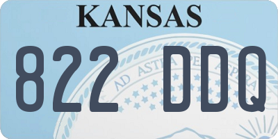 KS license plate 822DDQ