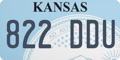 KS license plate 822DDU