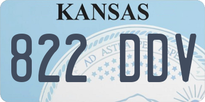 KS license plate 822DDV