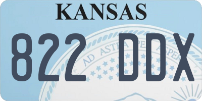 KS license plate 822DDX