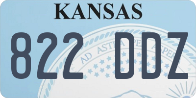 KS license plate 822DDZ
