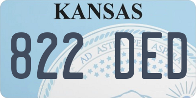 KS license plate 822DED