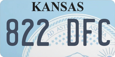 KS license plate 822DFC