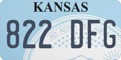 KS license plate 822DFG