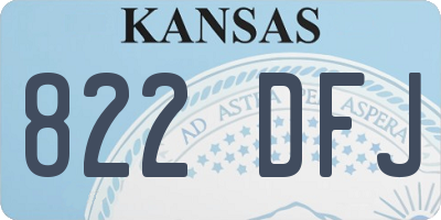 KS license plate 822DFJ