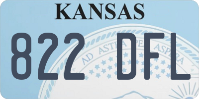 KS license plate 822DFL