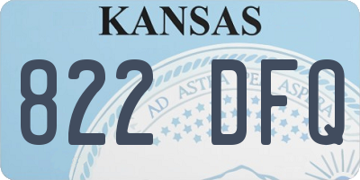 KS license plate 822DFQ